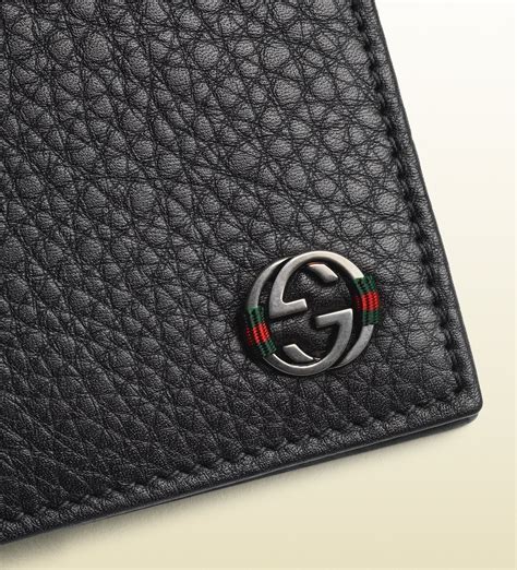 gucci men's black leather wallet 03|Gucci wallet for men price.